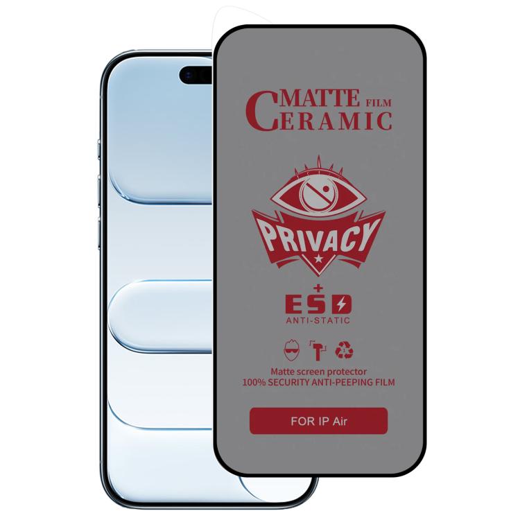 For iPhone Air Full Coverage Frosted Privacy Ceramic Film