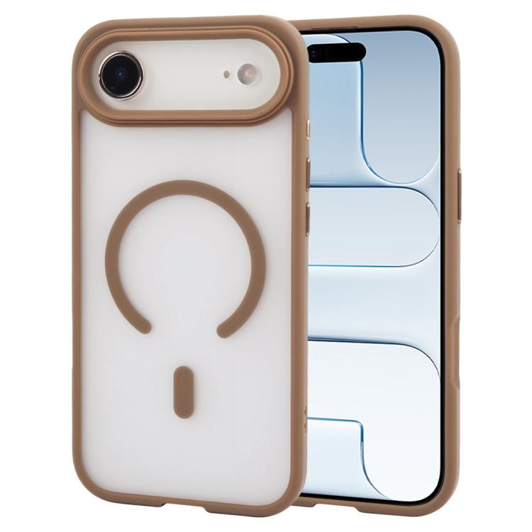 For iPhone Air GEBEI Jazz Series Skin Feel Frosted MagSafe Phone Case(Brown)