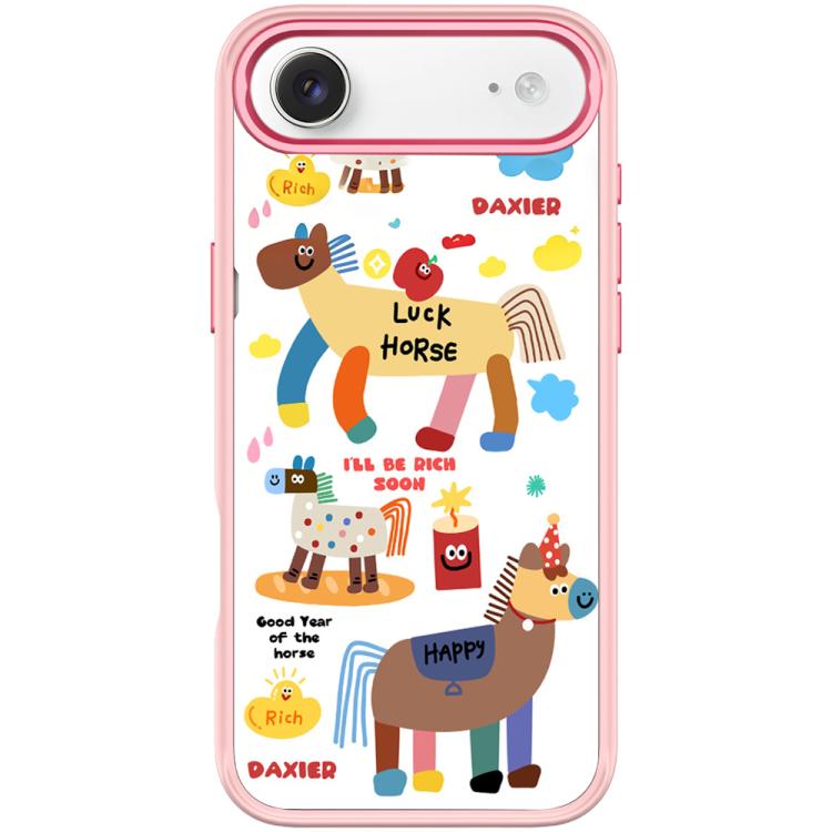 For iPhone Air Get Rich Immediately Pattern Magnetic Phone Case(Pink)