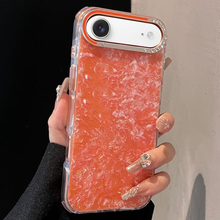 For iPhone Air Gilded Colorful Shell Patterned TPU+IMD Phone Case(Orange)