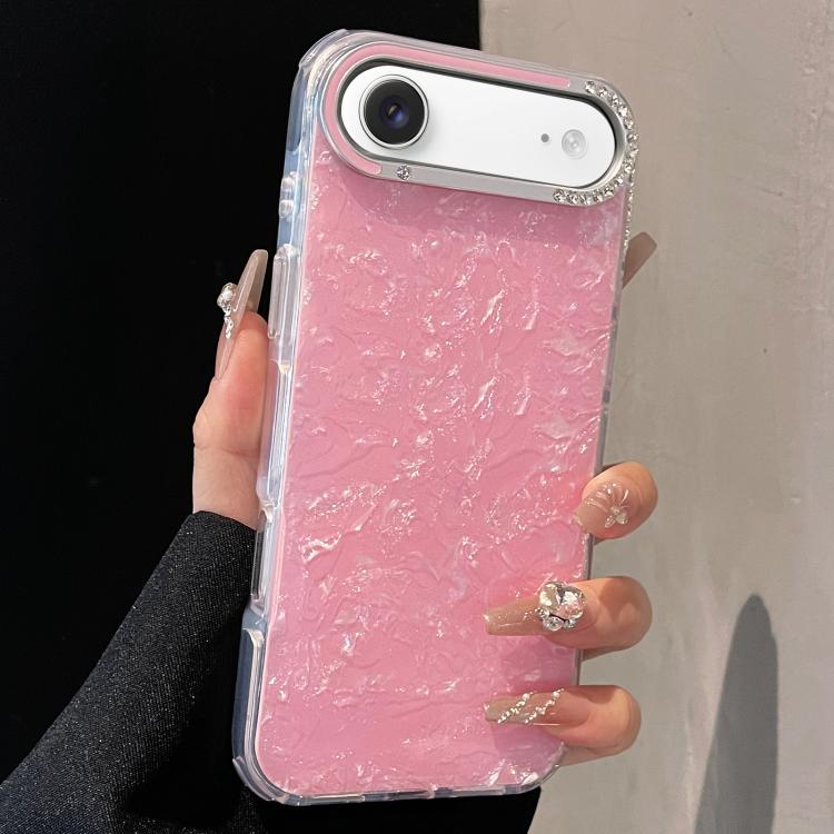 For iPhone Air Gilded Colorful Shell Patterned TPU+IMD Phone Case(Pink)