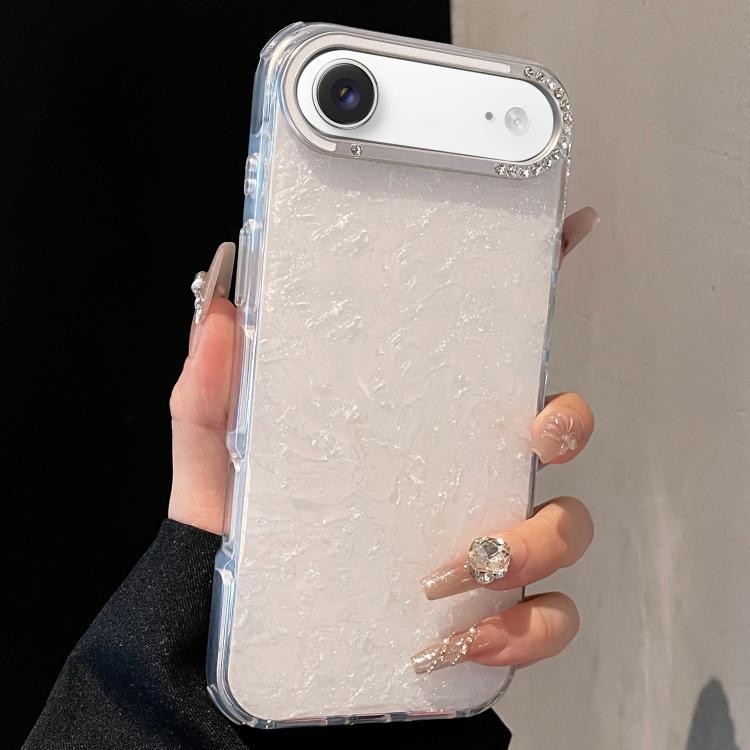 For iPhone Air Gilded Colorful Shell Patterned TPU+IMD Phone Case(White)