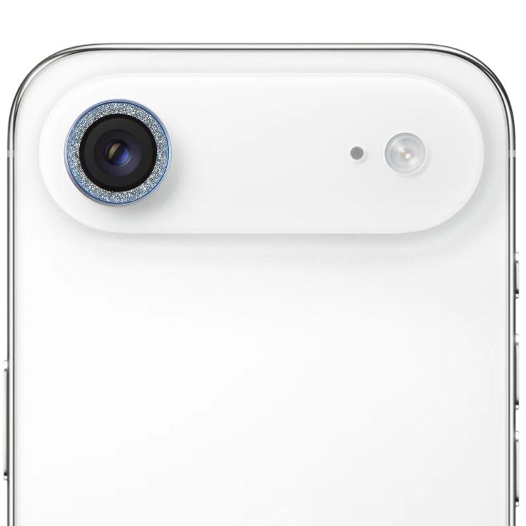 For iPhone Air Glitter Camera Lens Protector Ring Film(Light Blue)