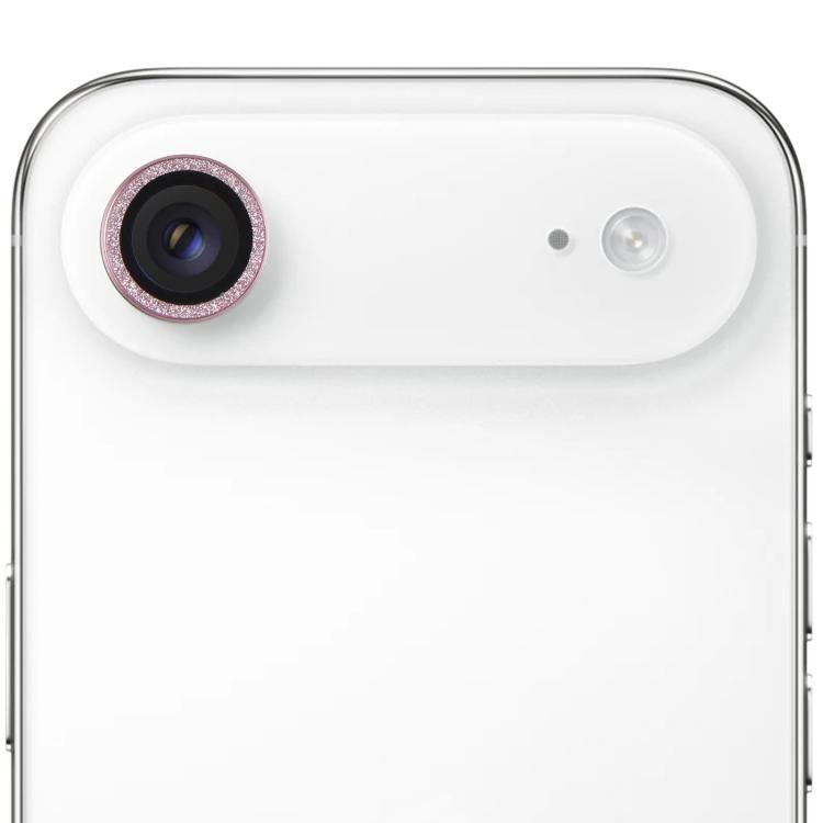 For iPhone Air Glitter Camera Lens Protector Ring Film(Pink)
