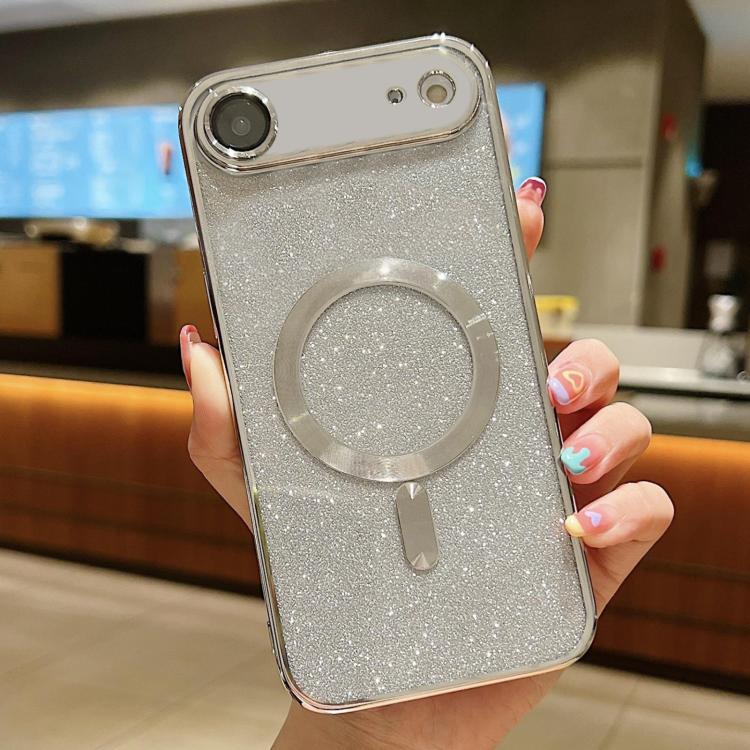 For iPhone Air Glitter Electroplating MagSafe TPU Phone Case(Silver)