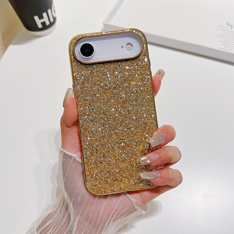 For iPhone Air Glitter Powder Shockproof TPU Phone Case(Gold)