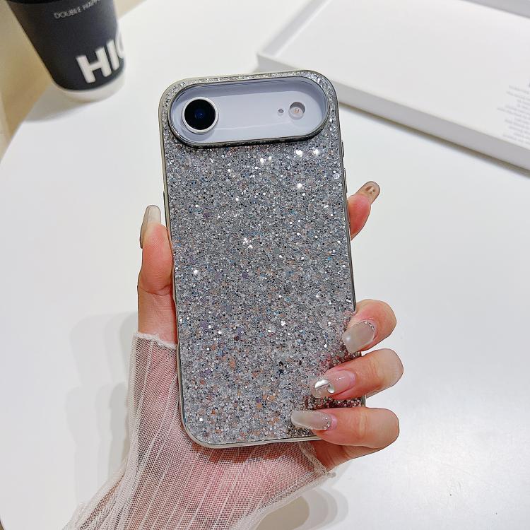 For iPhone Air Glitter Powder Shockproof TPU Phone Case(Silver)