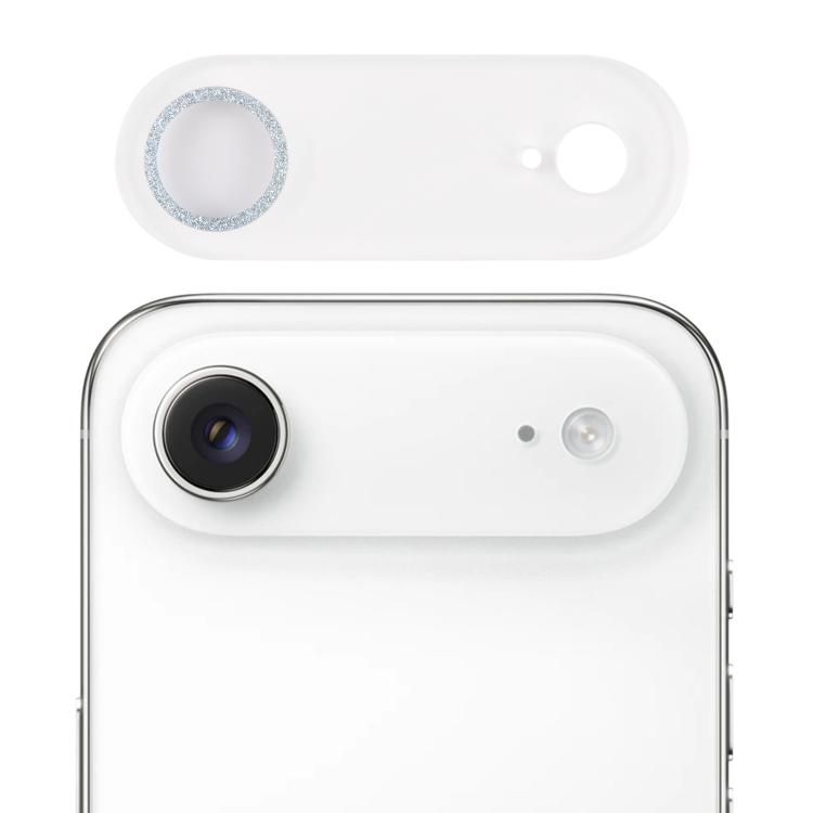 For iPhone Air Glitter Ring Tempered Glass Camera Lens Film(Blue)