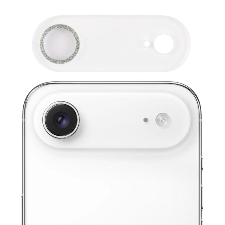 For iPhone Air Glitter Ring Tempered Glass Camera Lens Film(Green)