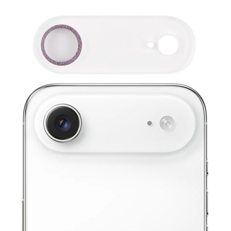 For iPhone Air Glitter Ring Tempered Glass Camera Lens Film(Purple)