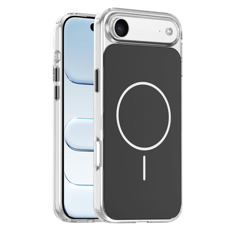 For iPhone Air Gold-Orange Original Color MagSafe Shockproof Phone Case(Black)