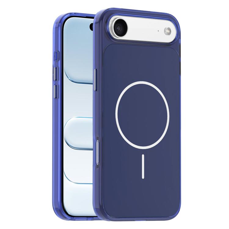 For iPhone Air Gold-Orange Original Color MagSafe Shockproof Phone Case(Blue)
