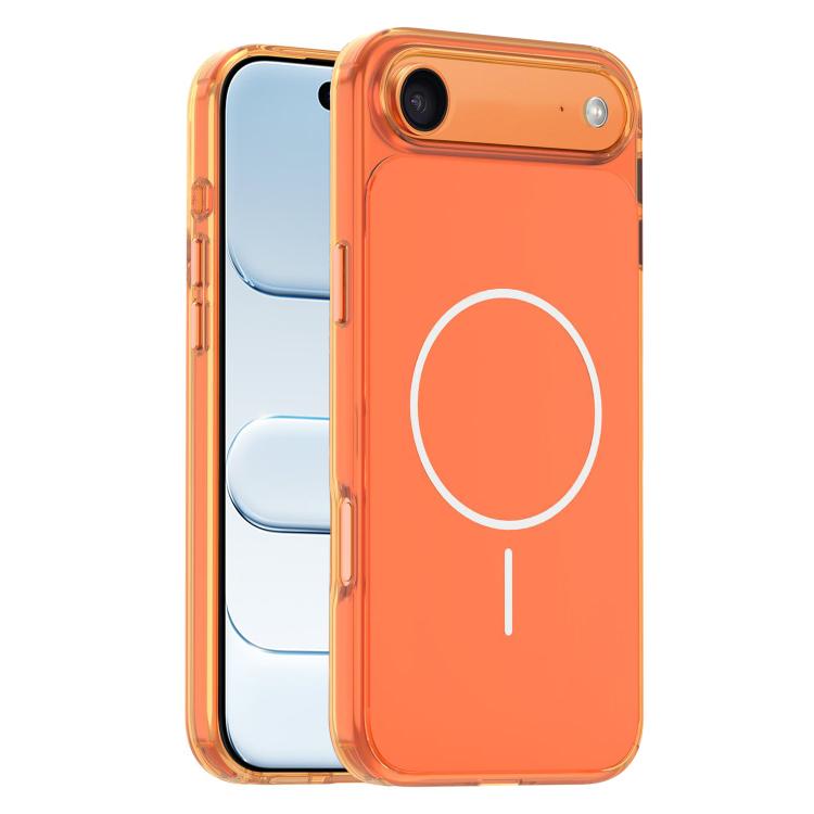 For iPhone Air Gold-Orange Original Color MagSafe Shockproof Phone Case(Orange)