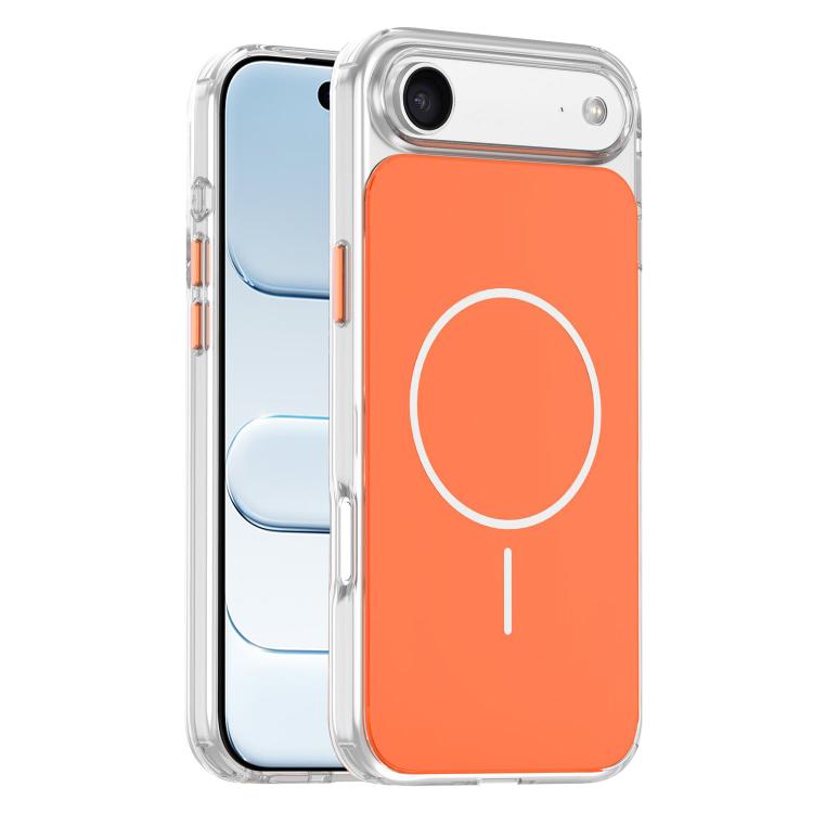 For iPhone Air Gold-Orange Original Color MagSafe Shockproof Phone Case(Transparent Orange)