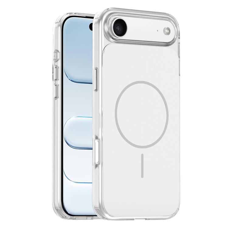 For iPhone Air Gold-Orange Original Color MagSafe Shockproof Phone Case(White)