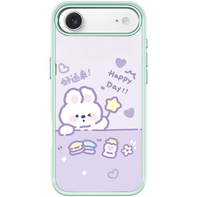 For iPhone Air Good Luck Star Rabbit Pattern Magnetic Phone Case(Light Green)