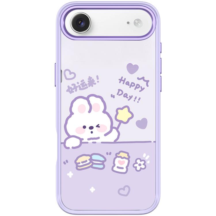 For iPhone Air Good Luck Star Rabbit Pattern Magnetic Phone Case(Light Purple)