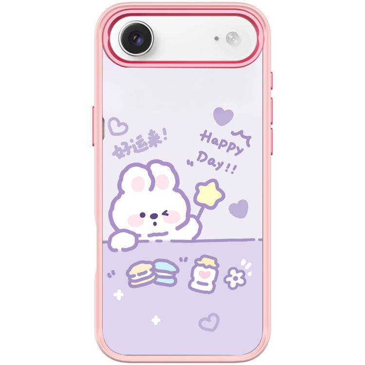 For iPhone Air Good Luck Star Rabbit Pattern Magnetic Phone Case(Pink)