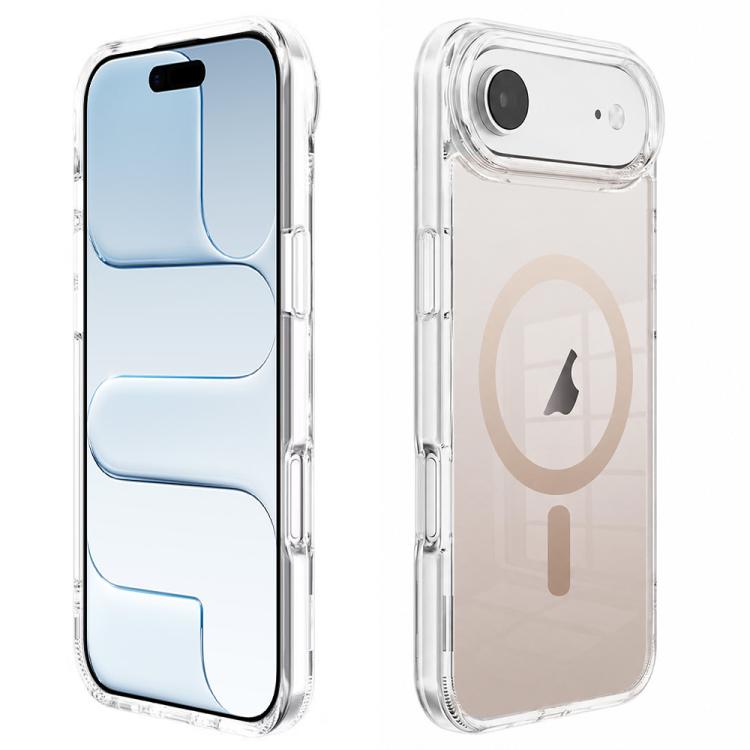 For iPhone Air Gradient Transparent PC MagSafe Phone Case(Gradient Brown)