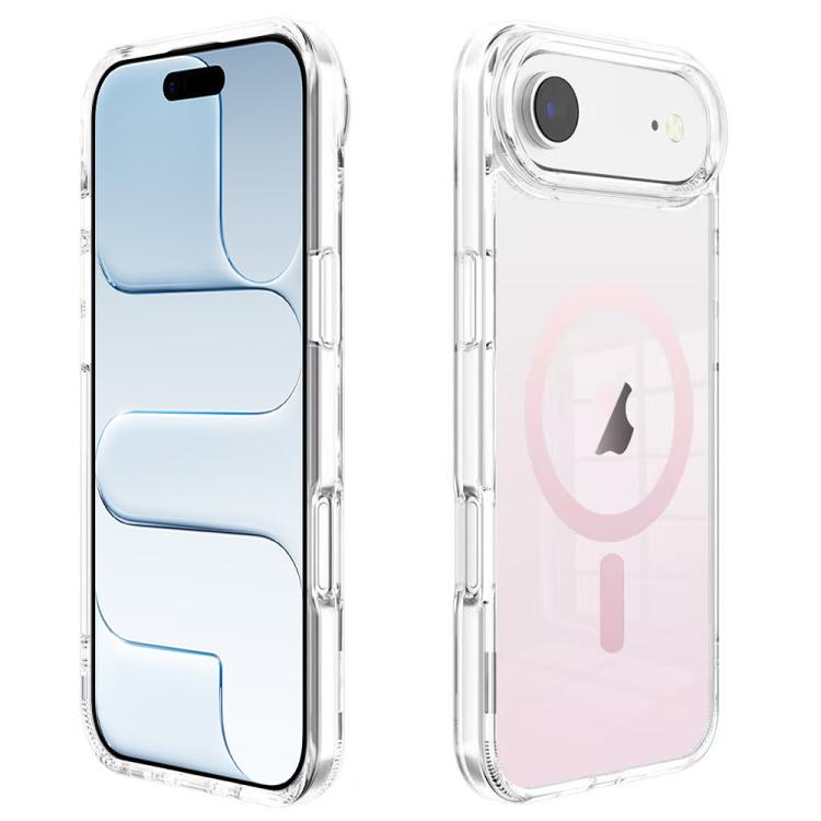 For iPhone Air Gradient Transparent PC MagSafe Phone Case(Gradient Pink)