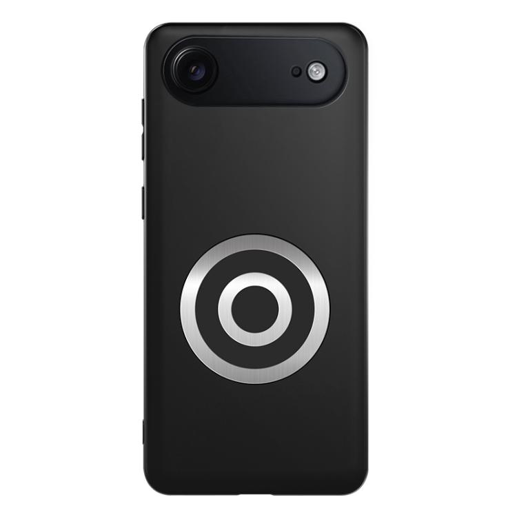 For iPhone Air Graphene Brass Thermal Grease Cooling Frosted Magnetic Phone Case(Black)