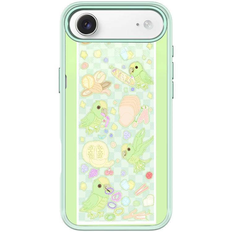 For iPhone Air Green Parrot Pattern Magnetic Phone Case(Light Green)