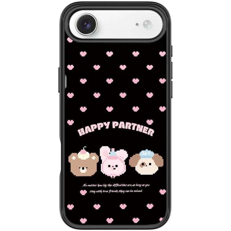 For iPhone Air Happy Partner Pattern Magnetic Phone Case(Black)
