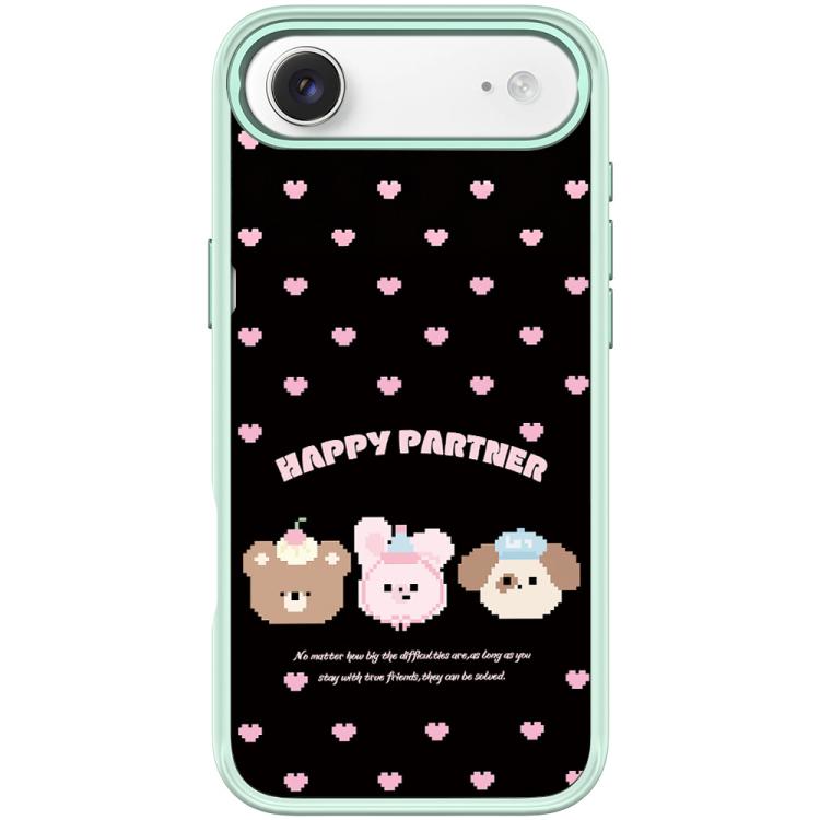 For iPhone Air Happy Partner Pattern Magnetic Phone Case(Light Green)
