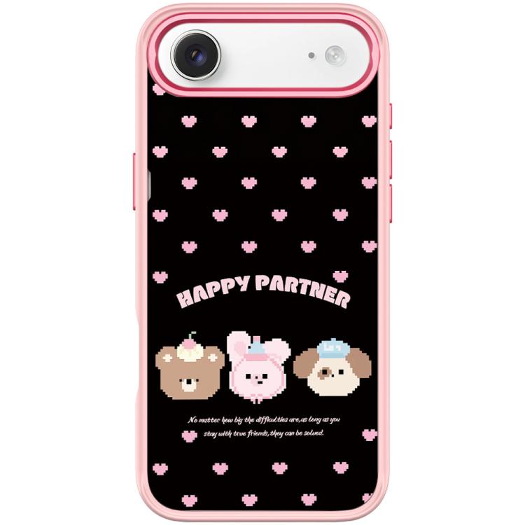 For iPhone Air Happy Partner Pattern Magnetic Phone Case(Pink)