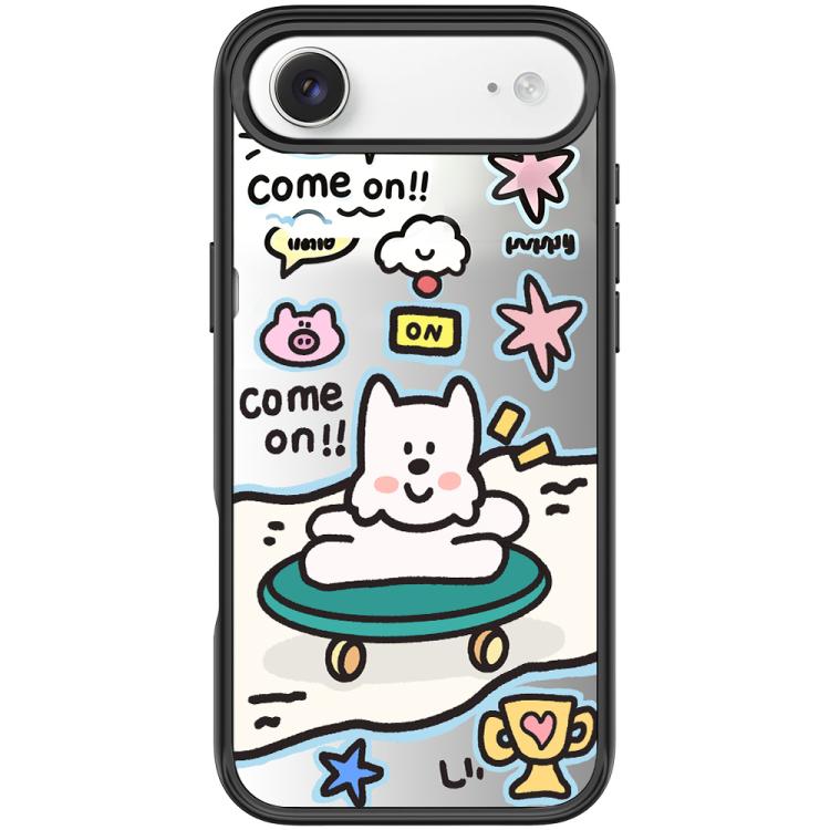 For iPhone Air Happy Weekend Pattern Magnetic Phone Case(Black)