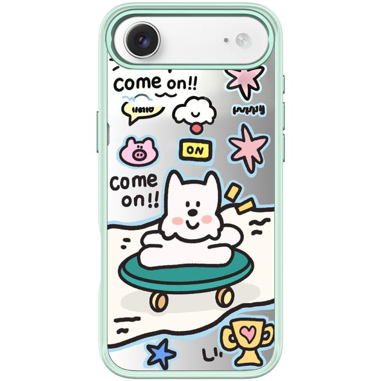 For iPhone Air Happy Weekend Pattern Magnetic Phone Case(Light Green)