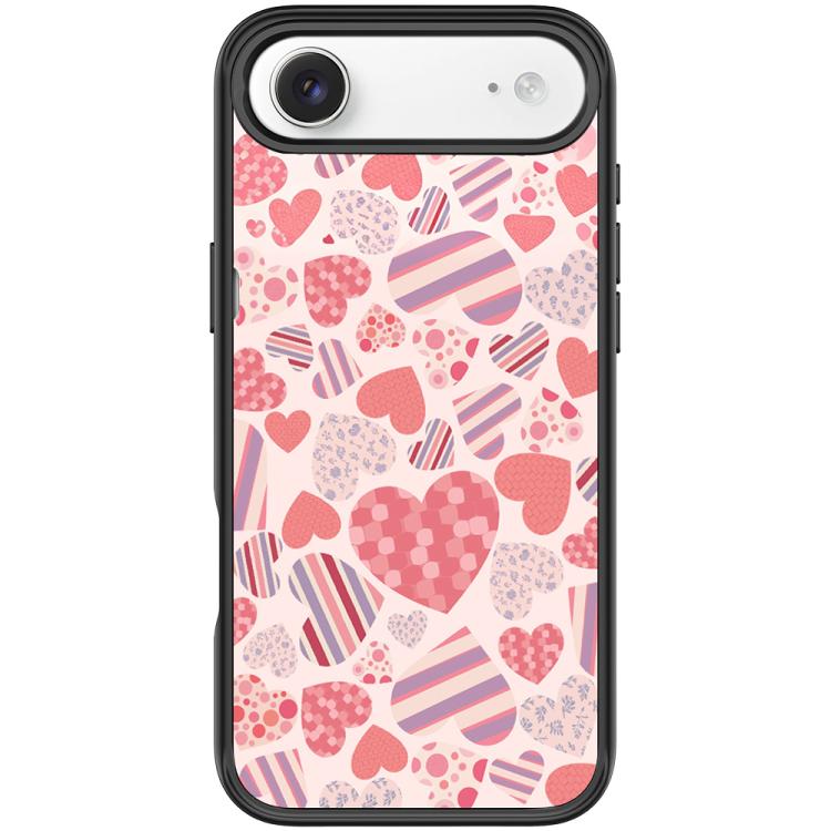 For iPhone Air Heart Collection Pattern Magnetic Phone Case(Black)