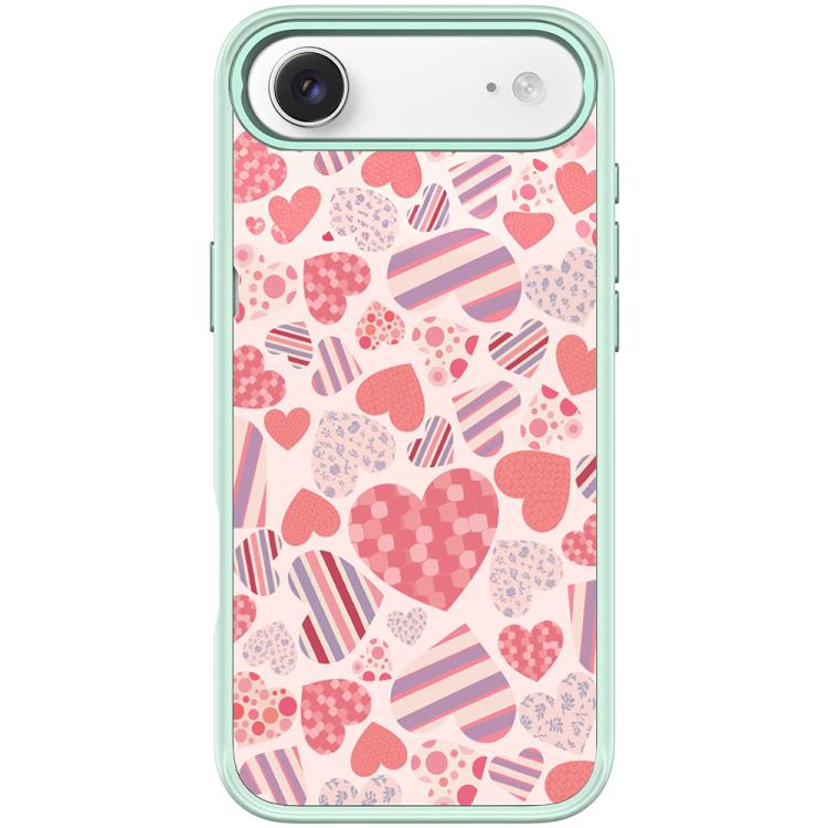 For iPhone Air Heart Collection Pattern Magnetic Phone Case(Light Green)