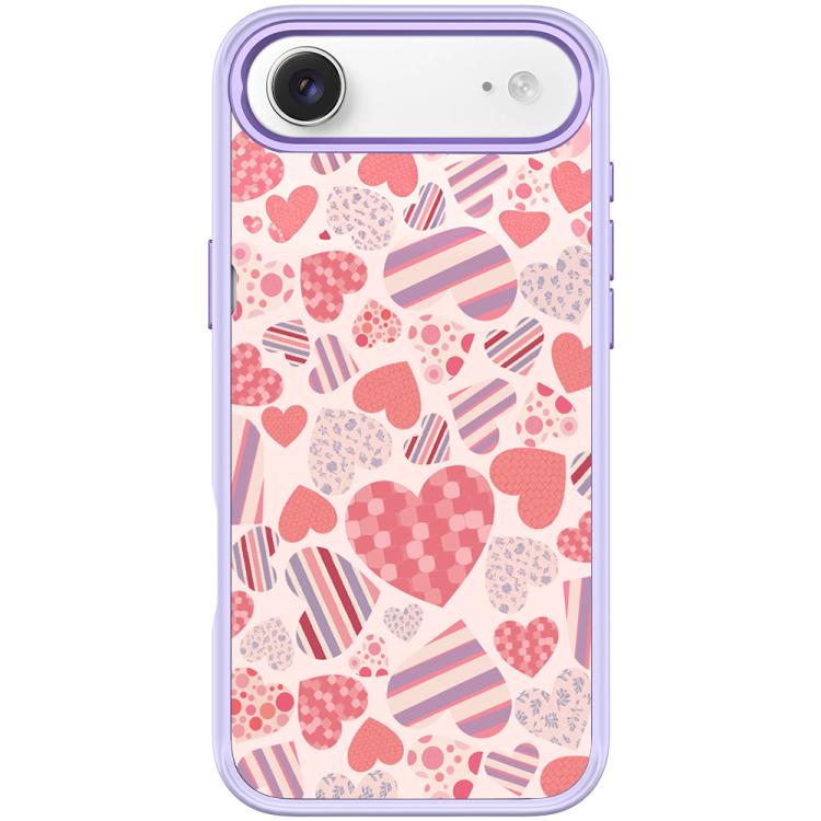 For iPhone Air Heart Collection Pattern Magnetic Phone Case(Light Purple)