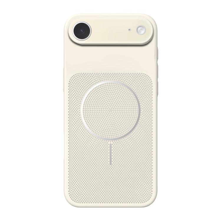 For iPhone Air Heat Dissipation Breathable Mesh Magnetic PC Phone Case(Beige)