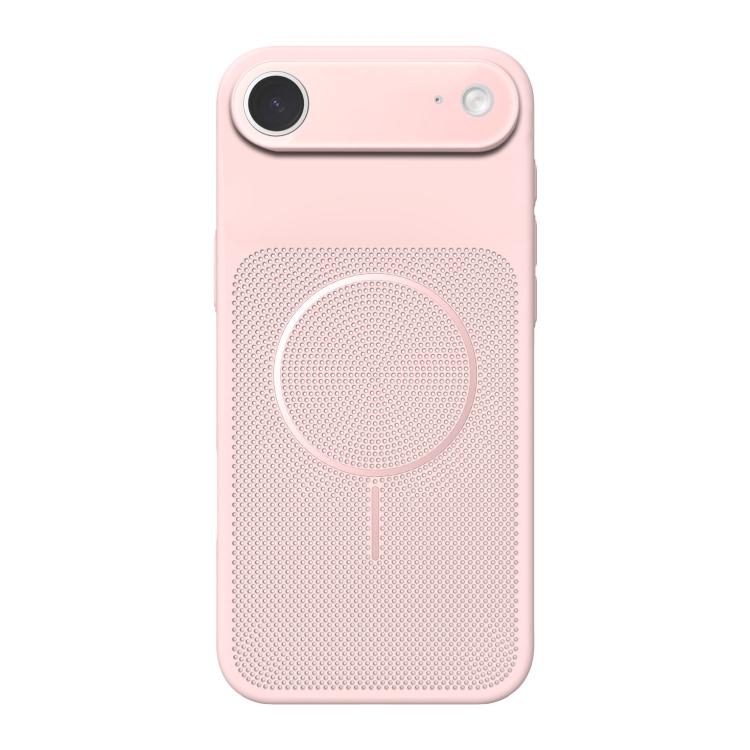 For iPhone Air Heat Dissipation Breathable Mesh Magnetic PC Phone Case(Pink)