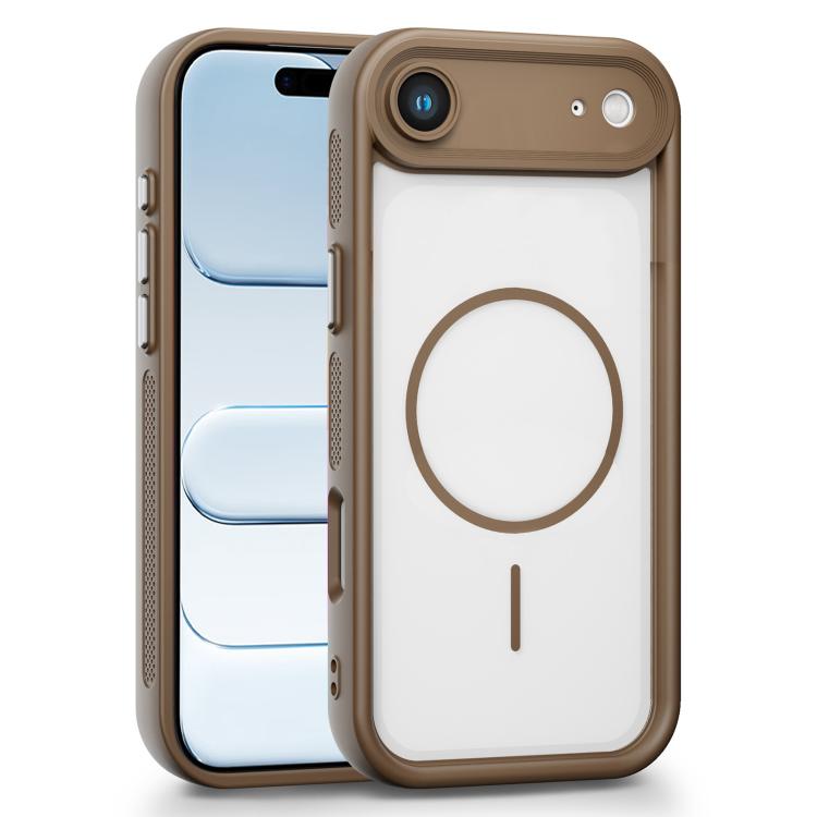 For iPhone Air Heavenly Eye Magnetic TPU Hybrid PC Phone Case(Khaki)