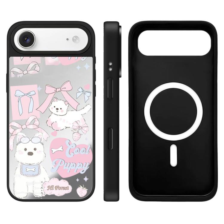 For iPhone Air Hi Forest Series Camera Control Button Mirror Magnetic Phone Case(Bow Puppy)