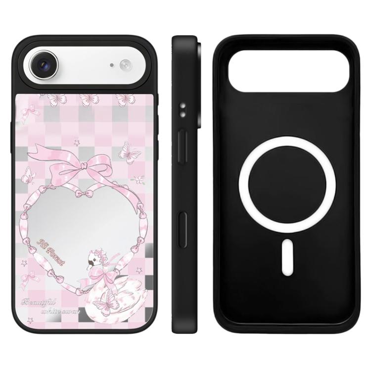 For iPhone Air Hi Forest Series Camera Control Button Mirror Magnetic Phone Case(Love Little Swan)