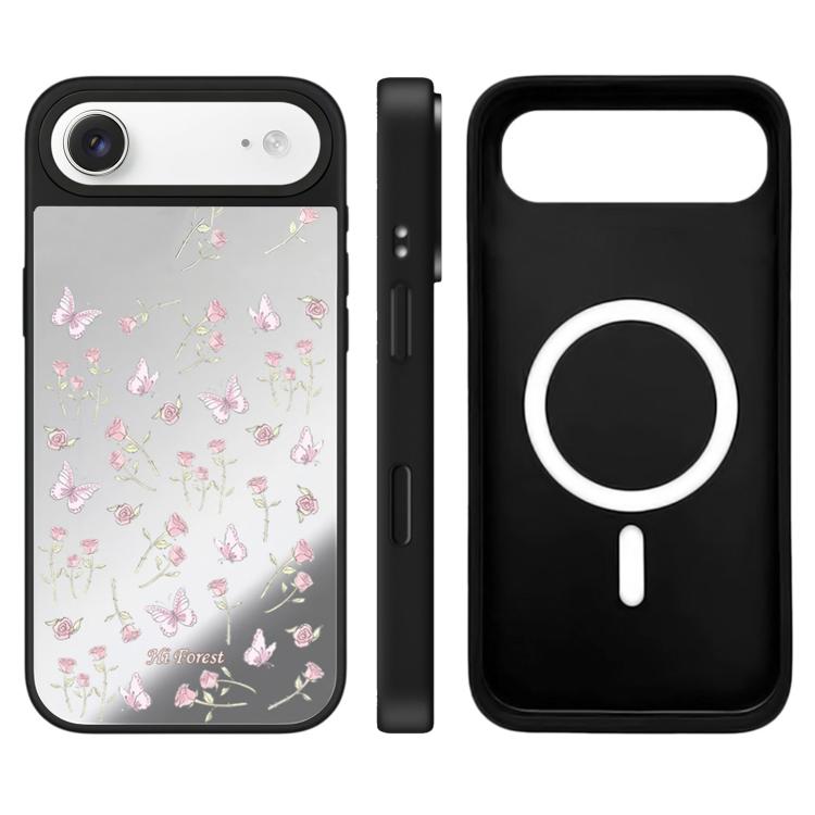 For iPhone Air Hi Forest Series Camera Control Button Mirror Magnetic Phone Case(Small Floral)