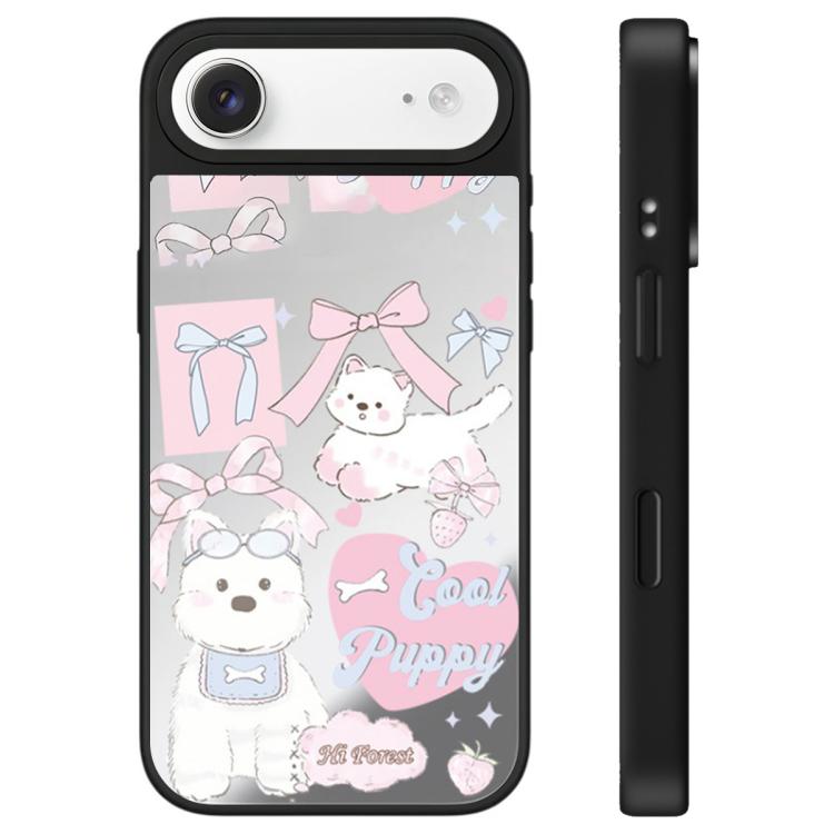 For iPhone Air Hi Forest Series Camera Control Button Mirror Phone Case(Bow Puppy)