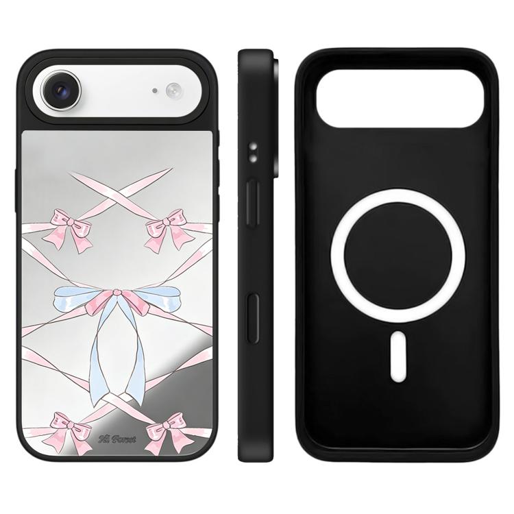 For iPhone Air Hi Forest Series Pattern Camera Control Button Mirror Magnetic Phone Case(Bow Ribbon)