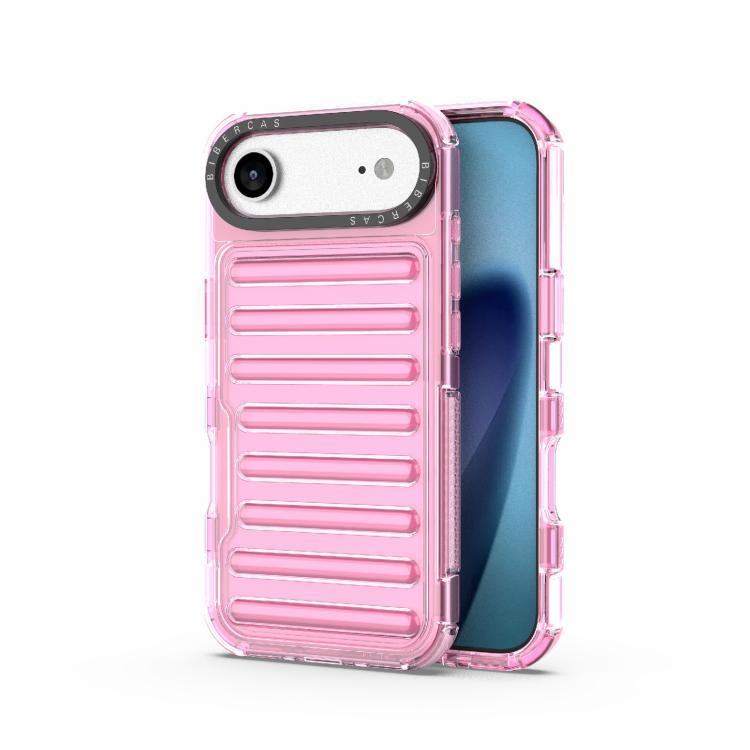 For iPhone Air High Transparency TPU Hybrid PC Airbag Phone Case(Pink)