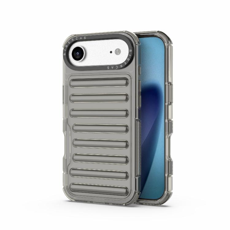 For iPhone Air High Transparency TPU Hybrid PC Airbag Phone Case(Transparent Black)