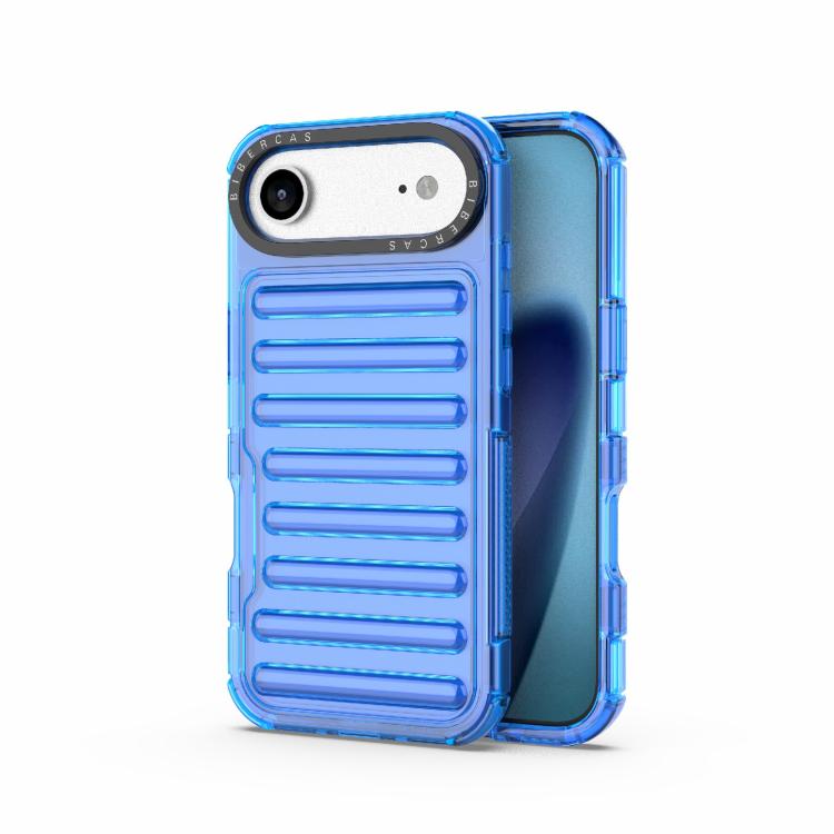For iPhone Air High Transparency TPU Hybrid PC Airbag Phone Case(Transparent Blue)
