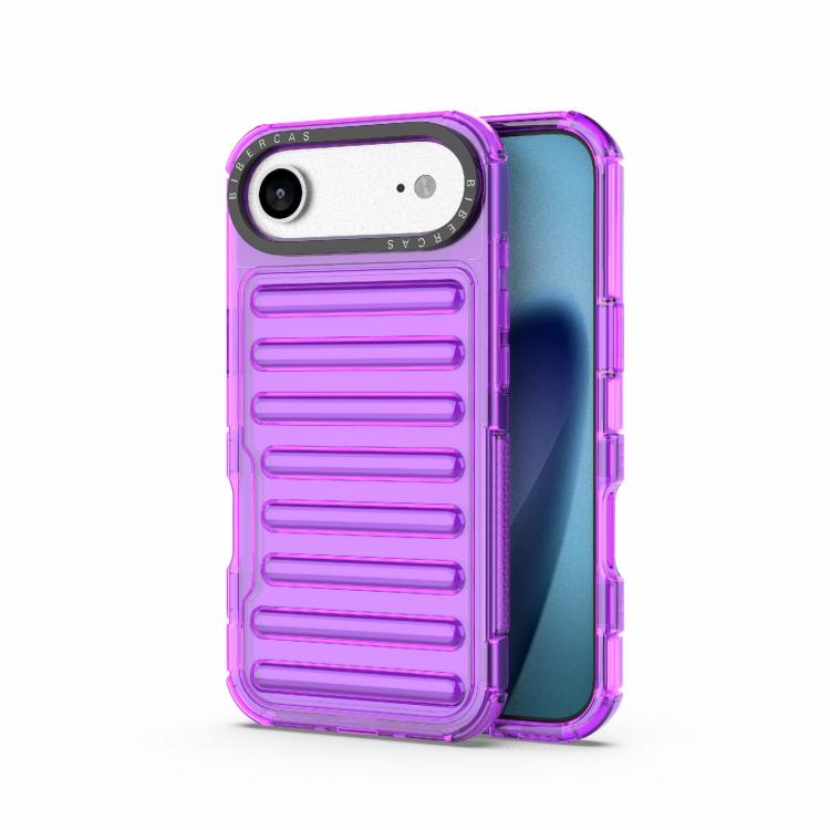 For iPhone Air High Transparency TPU Hybrid PC Airbag Phone Case(Transparent Purple)