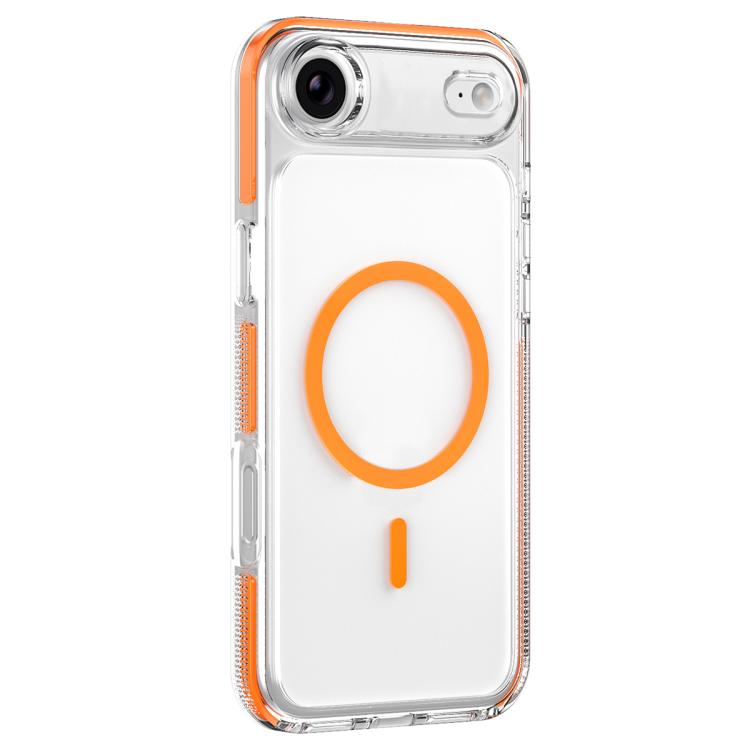 For iPhone Air Ice Armor Magnetic PC Hybrid TPU Phone Case(Orange)