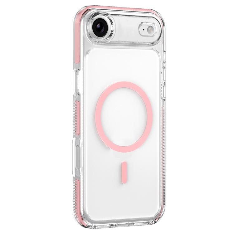 For iPhone Air Ice Armor Magnetic PC Hybrid TPU Phone Case(Pink)