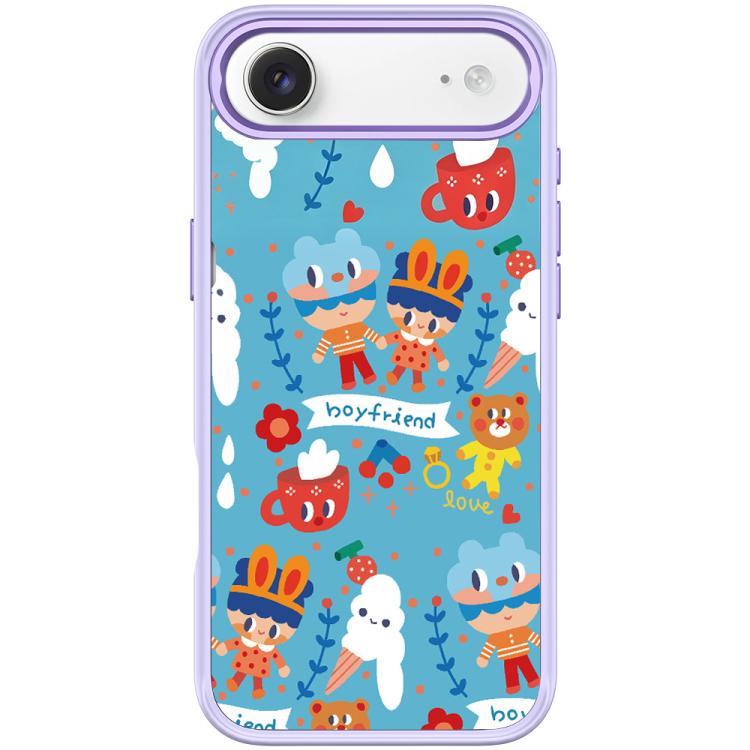 For iPhone Air Ice Cream Pattern Magnetic Phone Case(Light Purple)