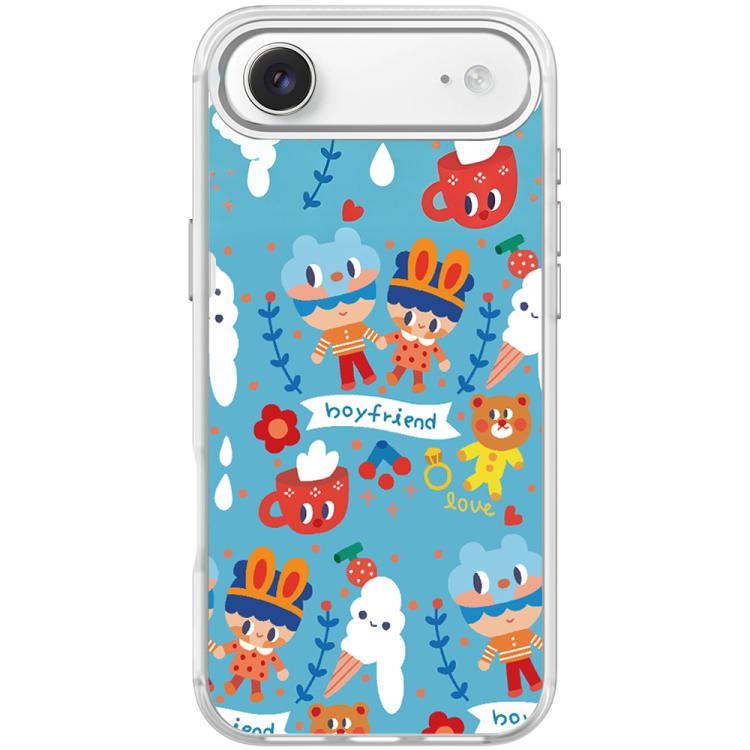 For iPhone Air Ice Cream Pattern Magnetic Phone Case(Transparent White)